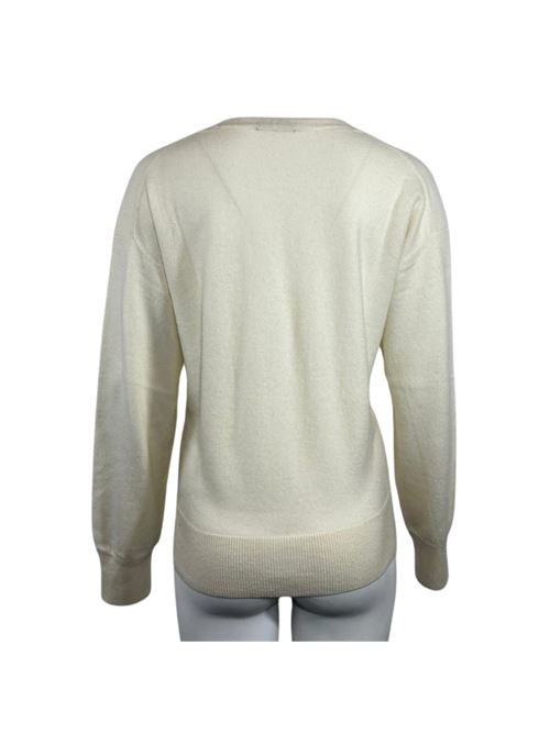 CARDIGAN DONNA SCOLLO A V PANNA ESSENTIEL STUDIO | LMD021PANNA